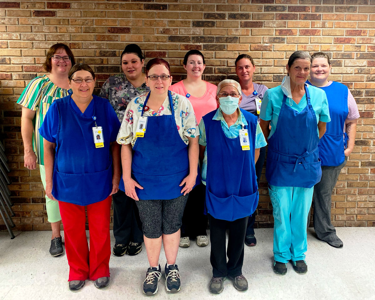 A photograph of the employees who work at the Culbertson Cafe