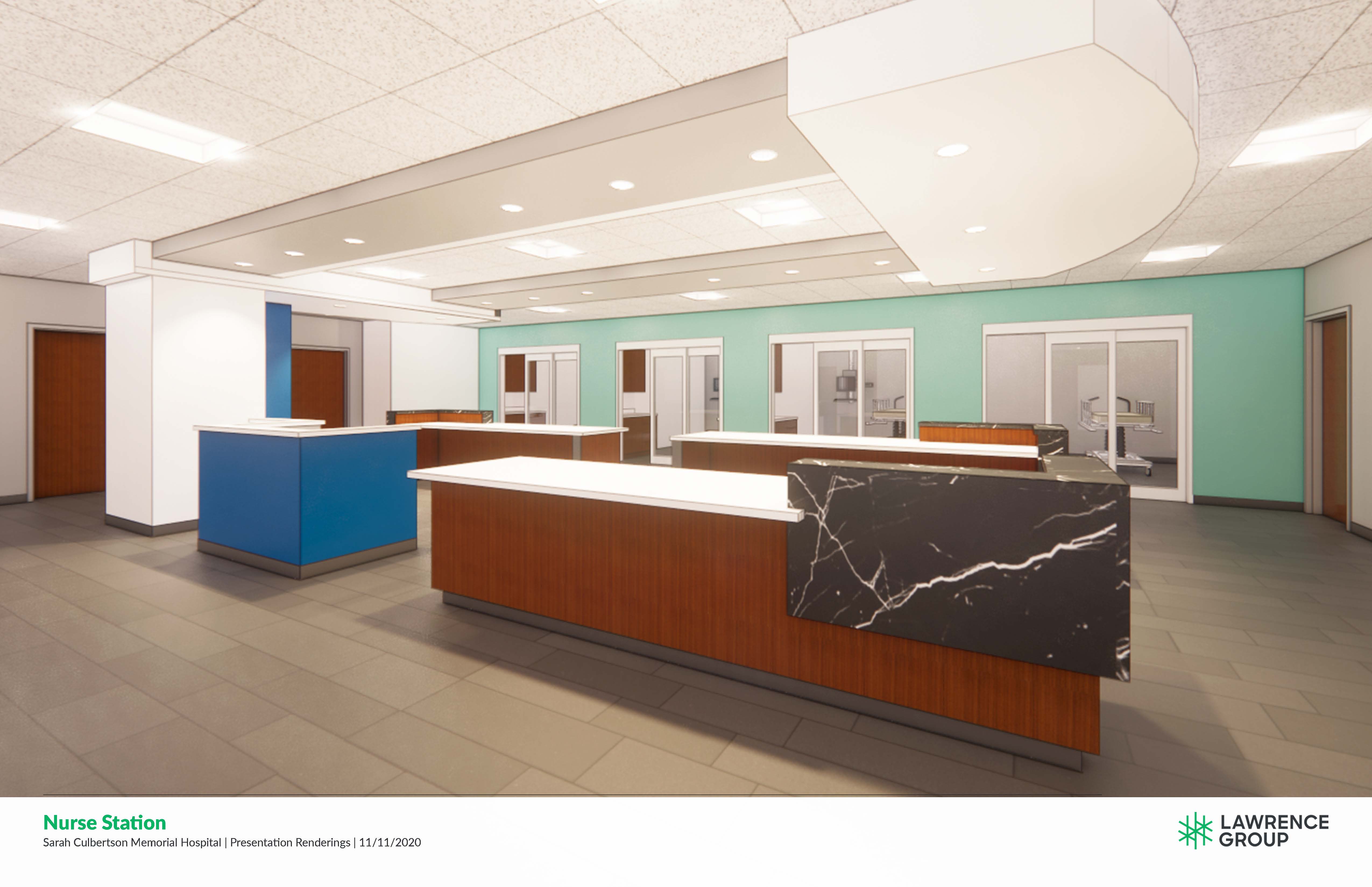 Photograph of 100th Anniversary Renovation Nurse Station