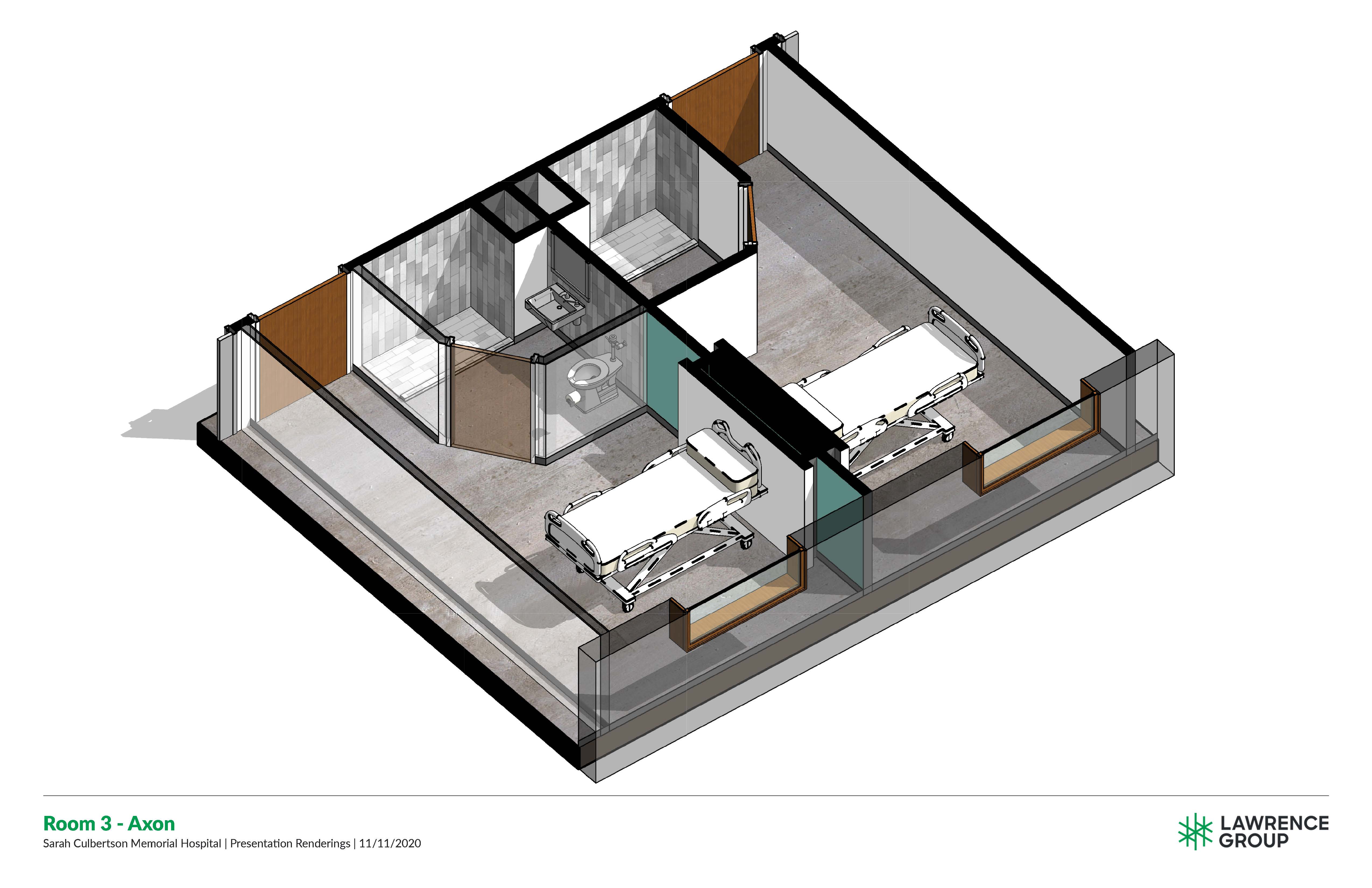 Photograph of 100th Anniversary Renovation Project Patient Rooms